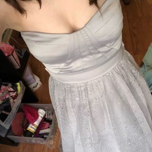 silver prom dress